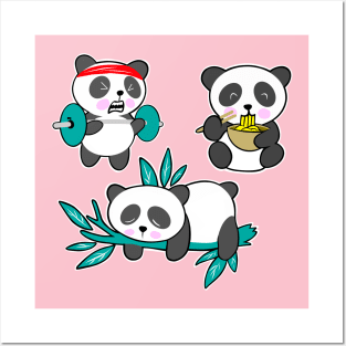 Panda Swole Posters and Art